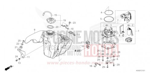 FUEL TANK (CRF250RX) CRF250RXN de 2022